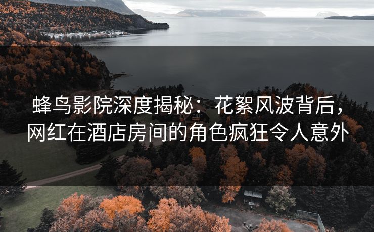 蜂鸟影院深度揭秘：花絮风波背后，网红在酒店房间的角色疯狂令人意外