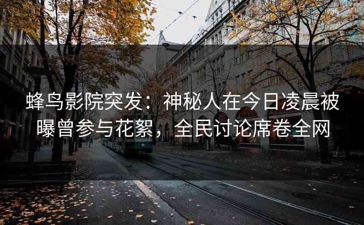 蜂鸟影院突发：神秘人在今日凌晨被曝曾参与花絮，全民讨论席卷全网