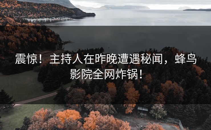 震惊!主持人在昨晚遭遇秘闻,蜂鸟影院全网炸锅! 震惊!主持人在昨晚遭遇秘闻,蜂鸟影院全网炸锅!